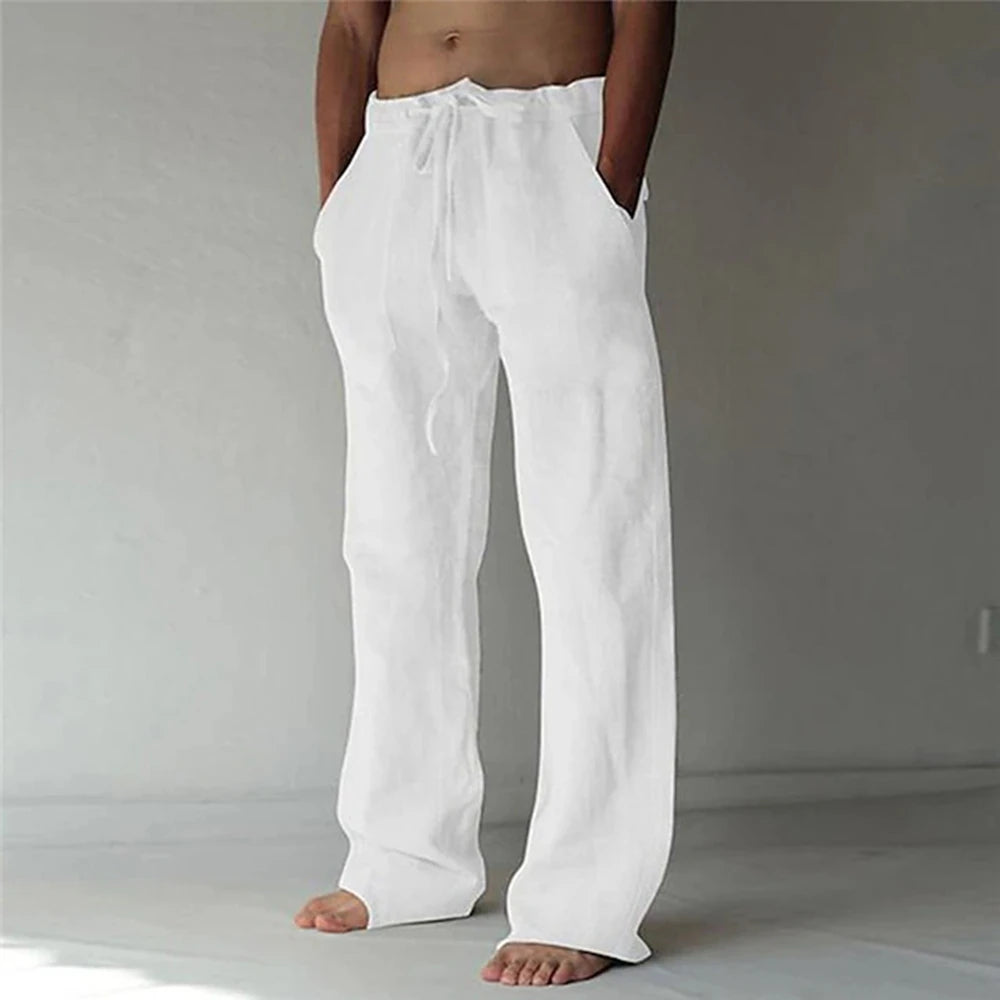 Men's Solid Drawstring Pants