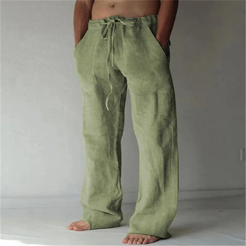 Men's Solid Drawstring Pants