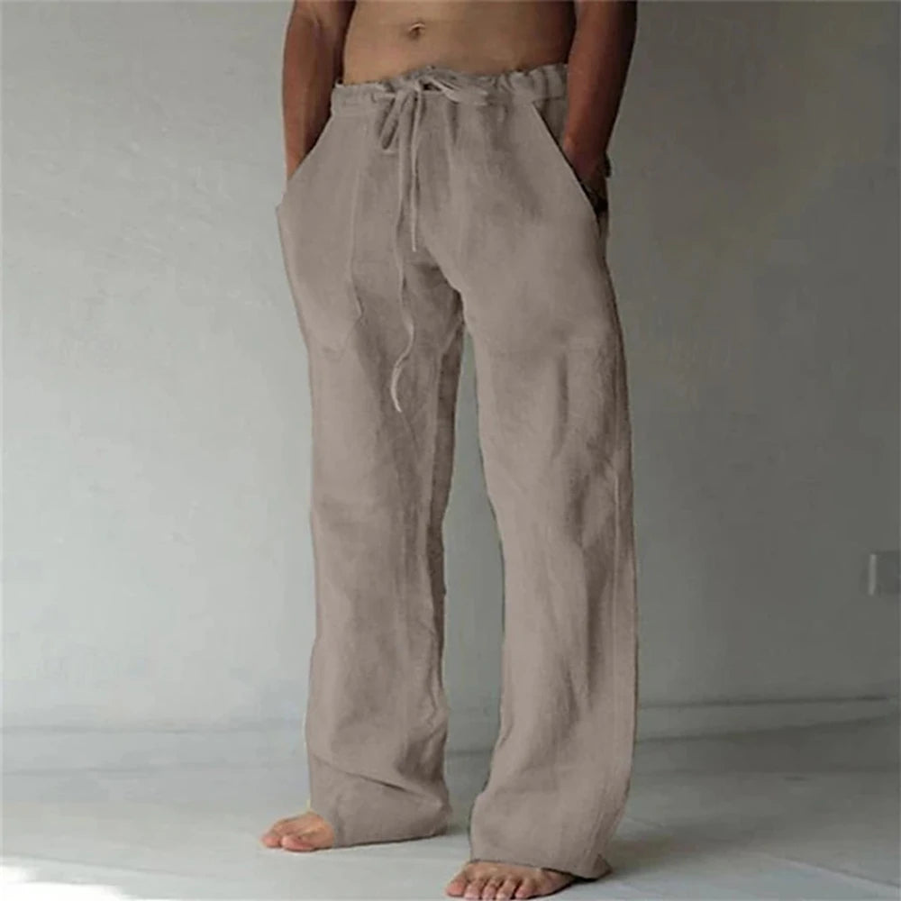 Men's Solid Drawstring Pants