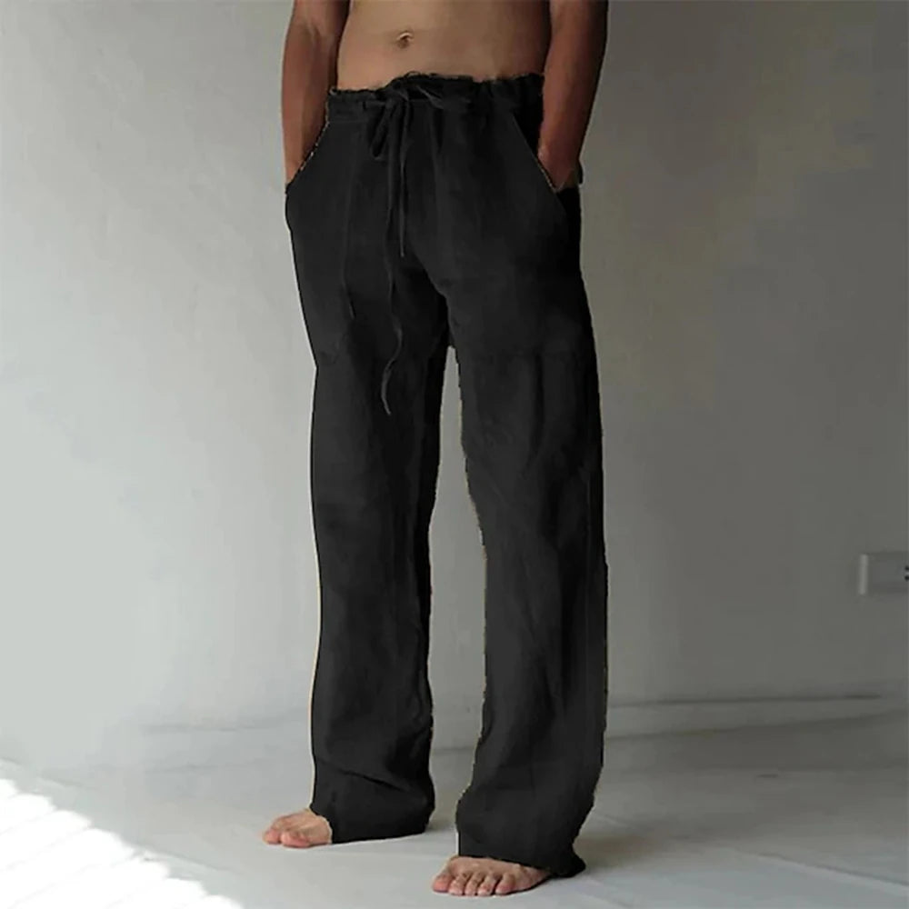 Men's Solid Drawstring Pants