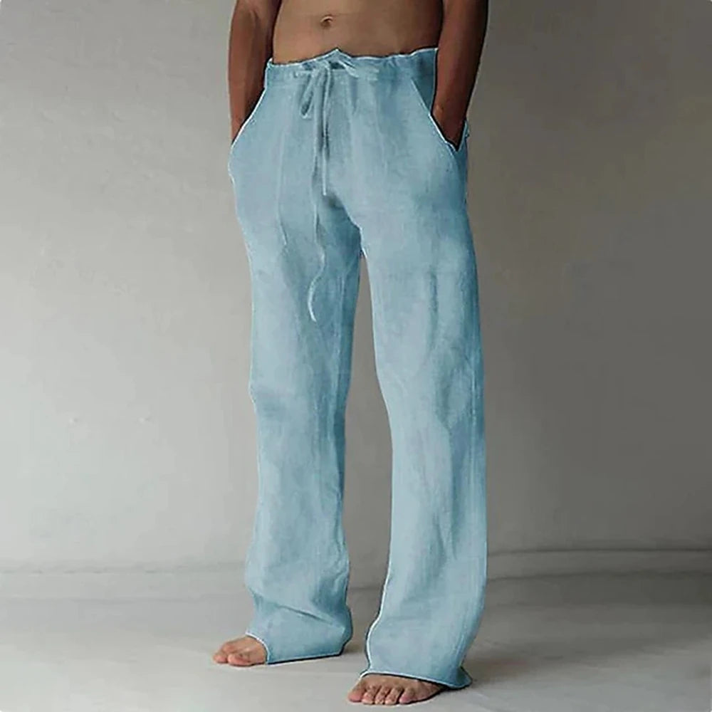 Men's Solid Drawstring Pants