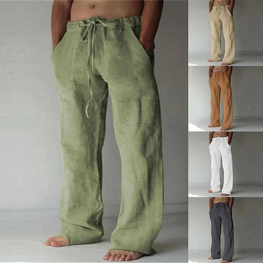 Men's Solid Drawstring Pants