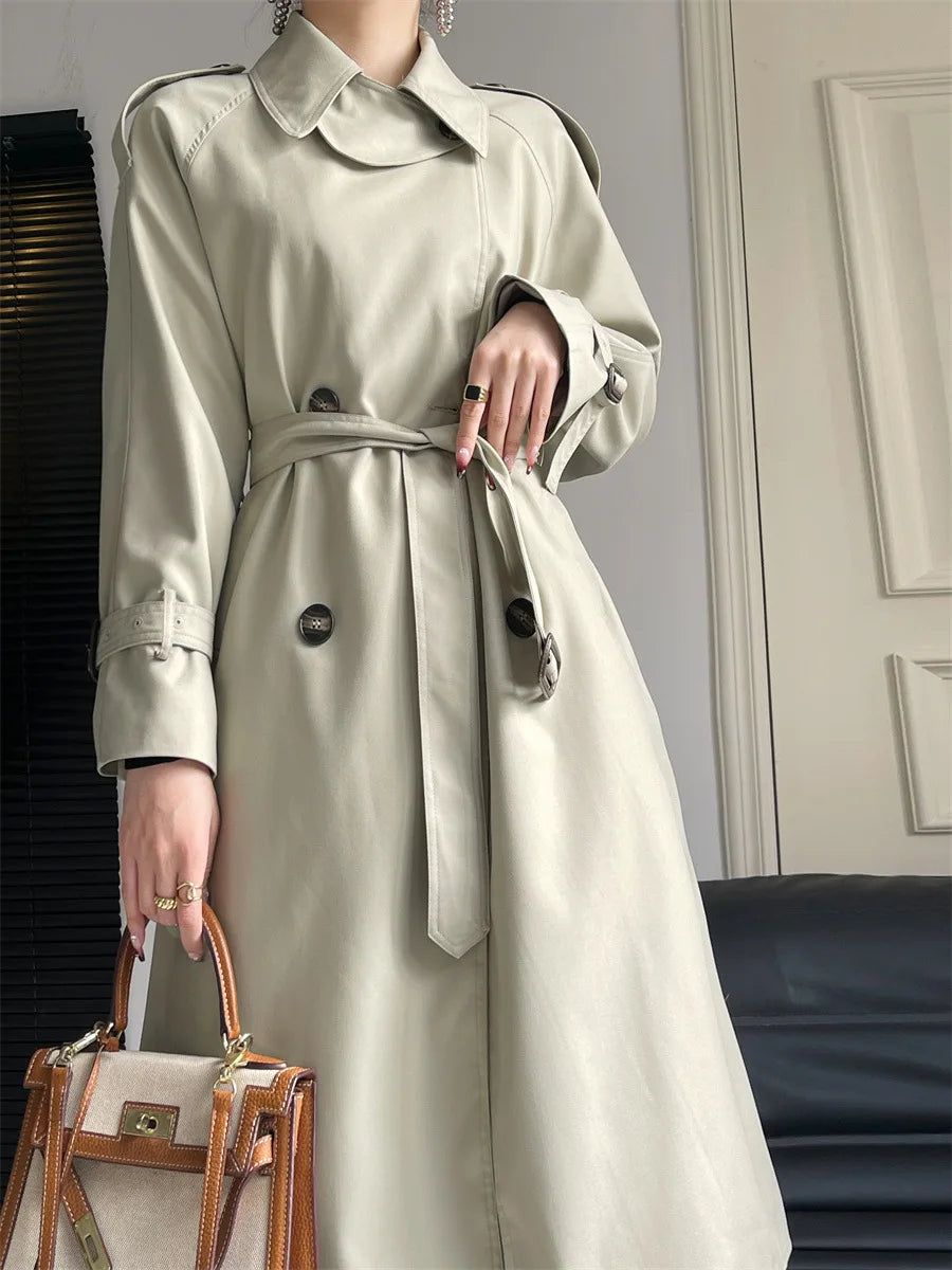 Women's Long Trench Coat Waterproof Autumn Fashion