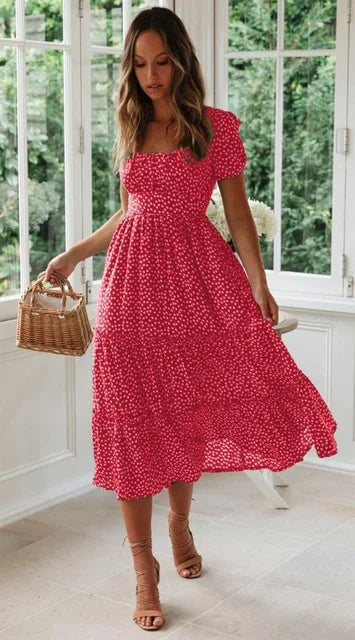 Vintage Floral Maxi Dress