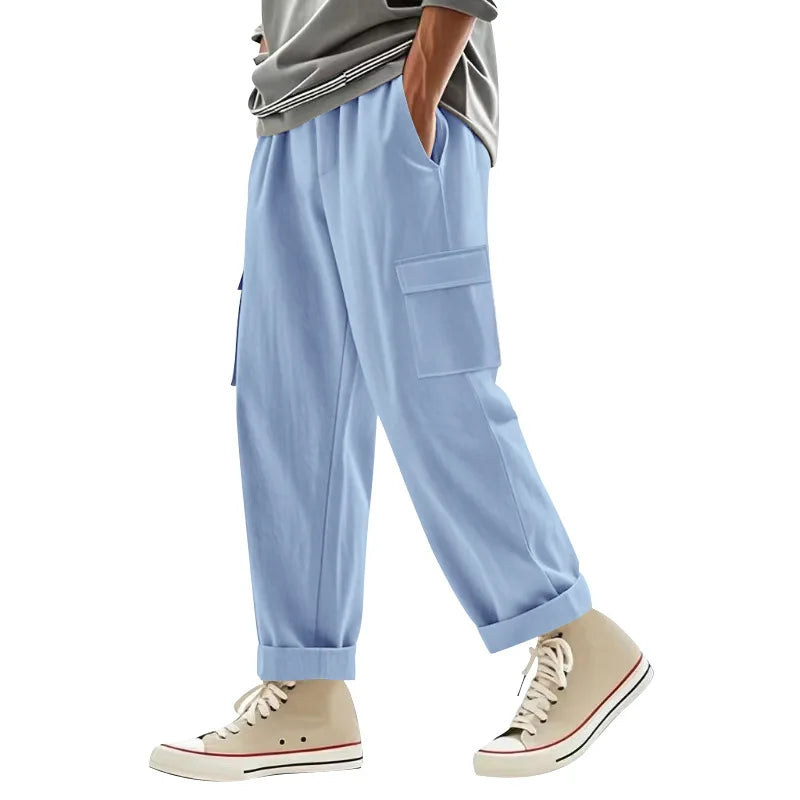 Men's Linen Multi-Pocket Pants