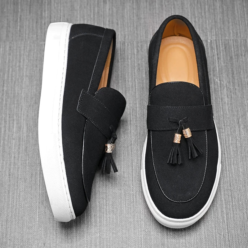Suede Tassel Loafers