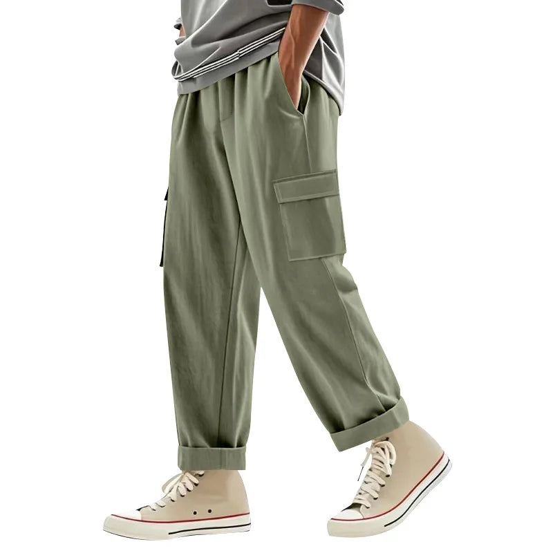 Men's Linen Multi-Pocket Pants