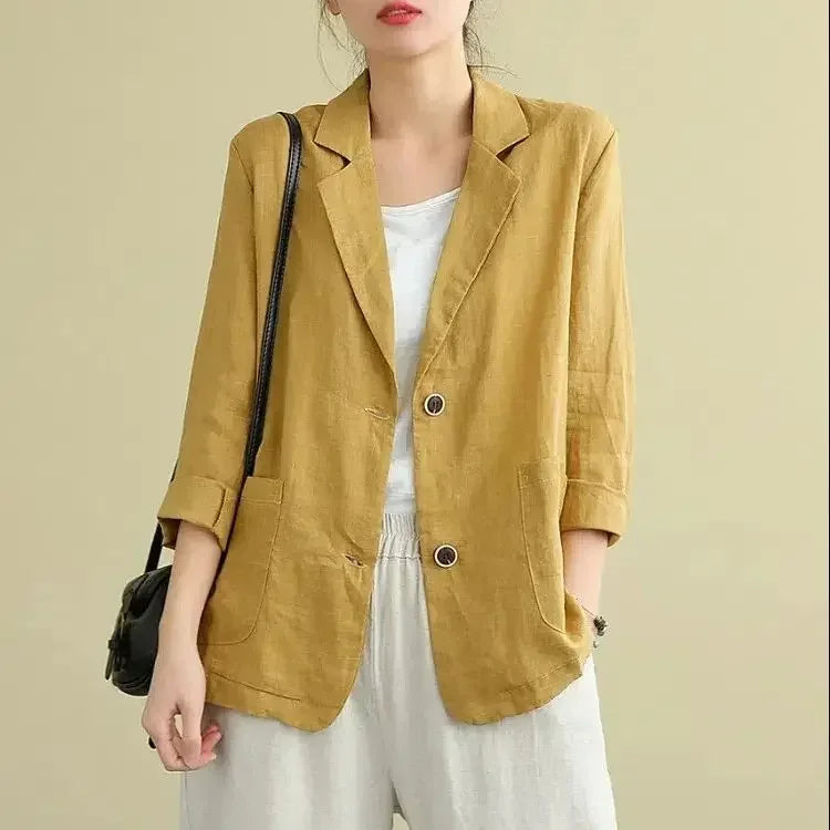 Cotton Linen Blazer