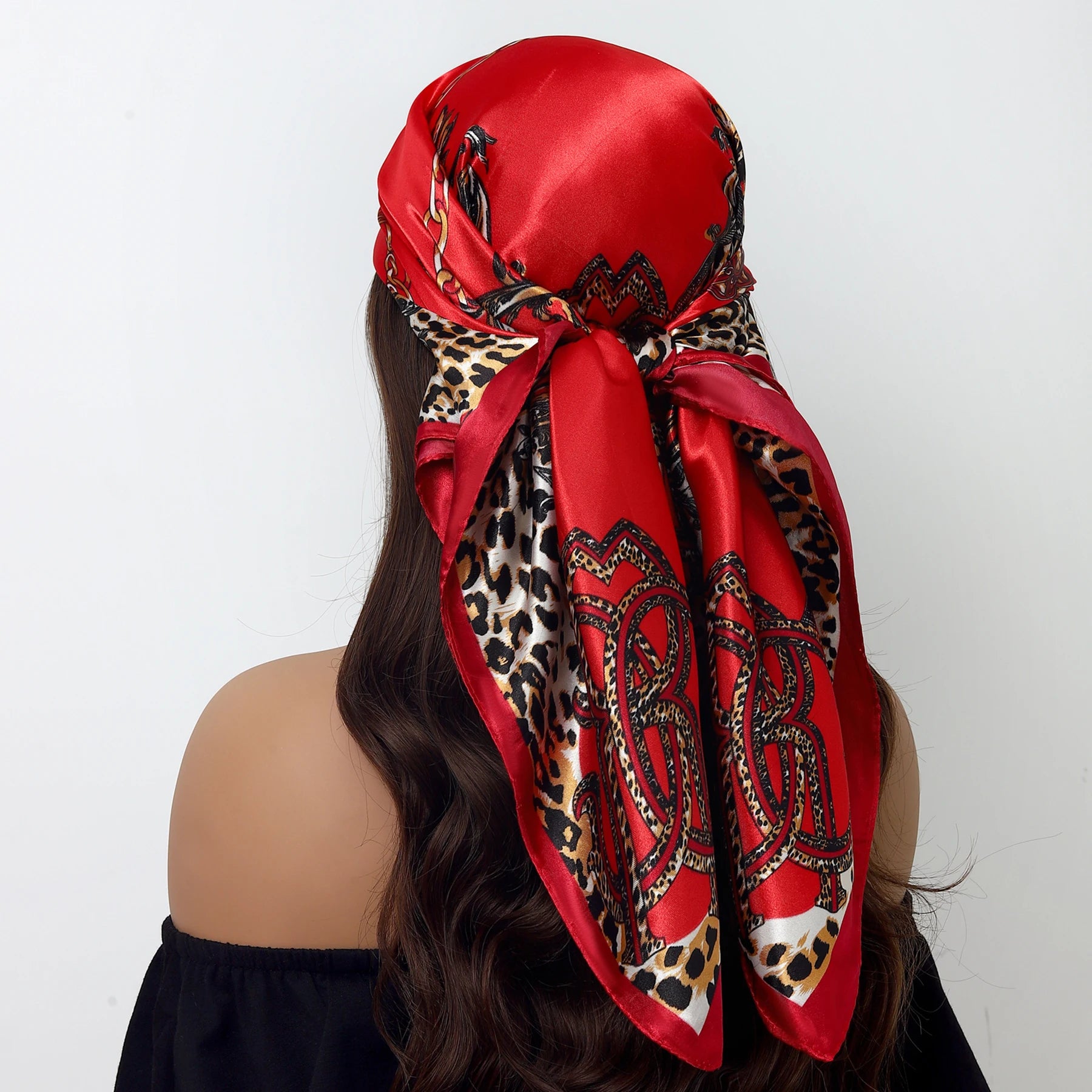 Leopard Silk Square Scarf
