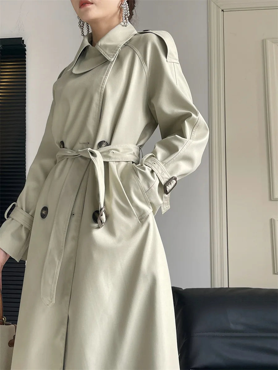 Women's Long Trench Coat Waterproof Autumn Fashion