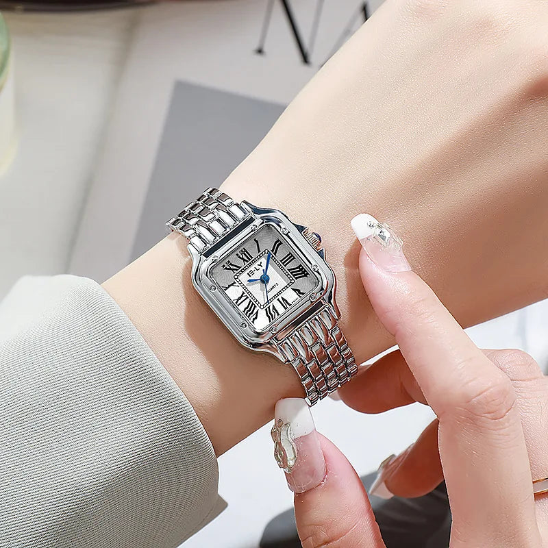 Gold Square Quartz Watch