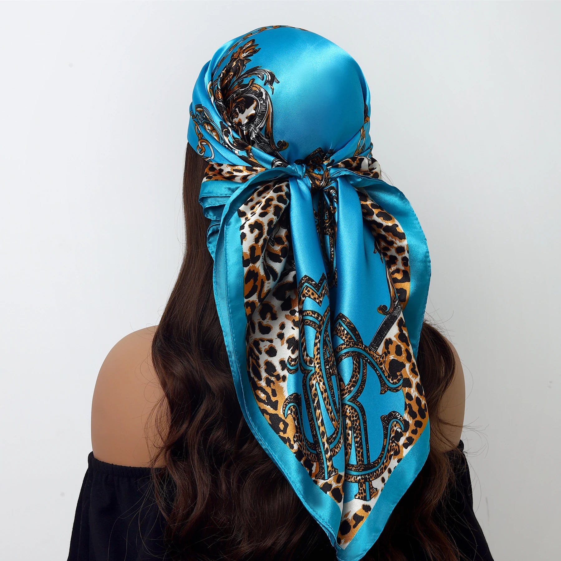 Leopard Silk Square Scarf