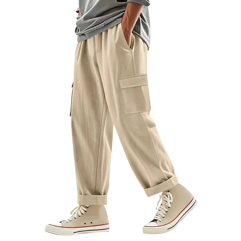 Men's Linen Multi-Pocket Pants