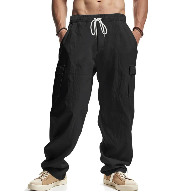 Men's Linen Multi-Pocket Pants