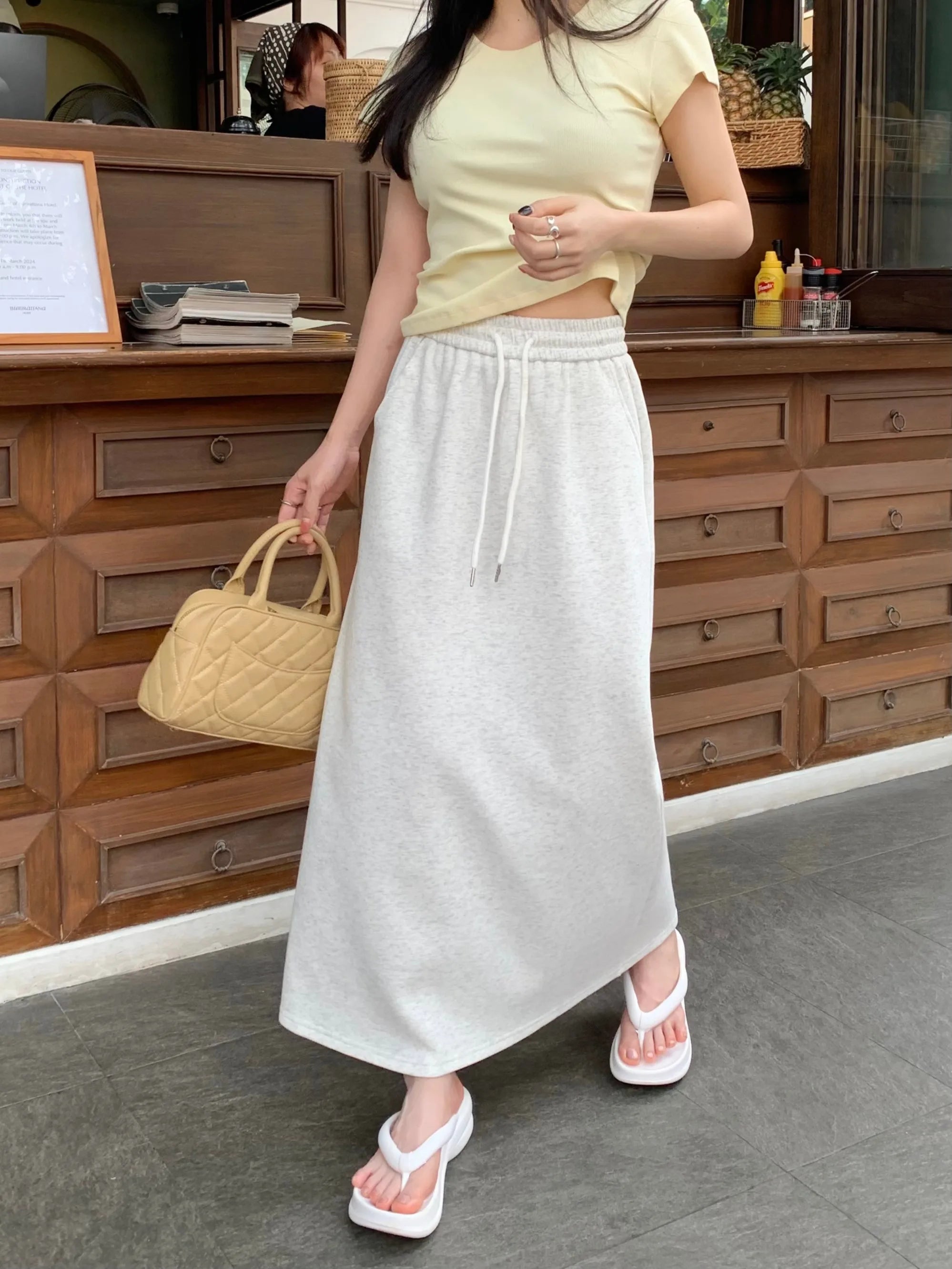 High-Waist Straight Skirt