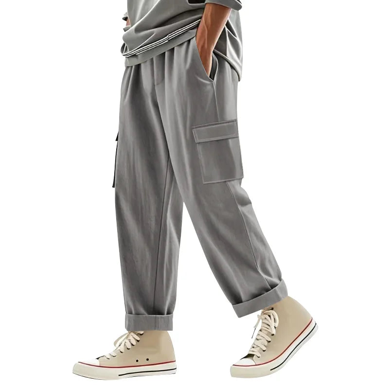 Men's Linen Multi-Pocket Pants