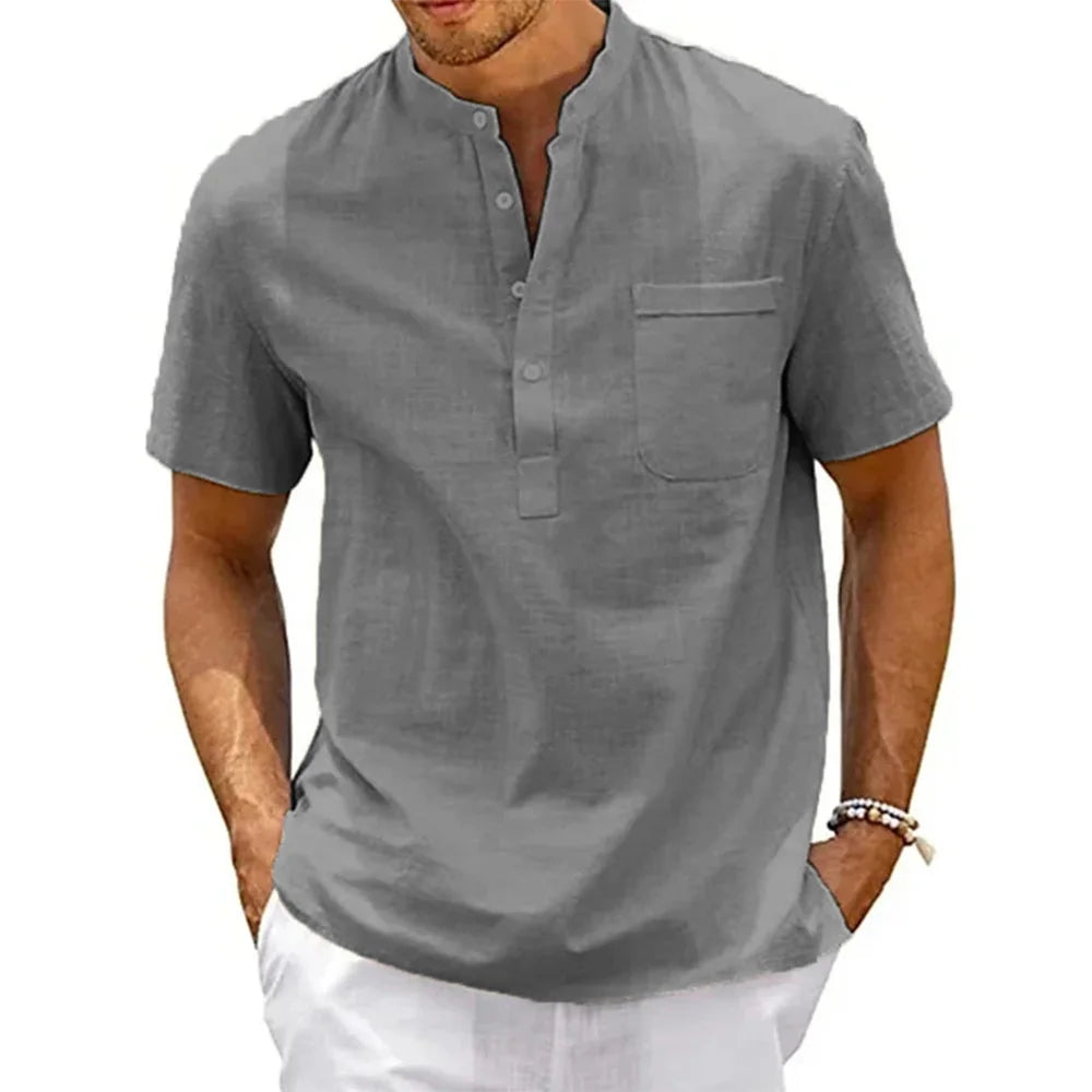 Linen Henley Tee