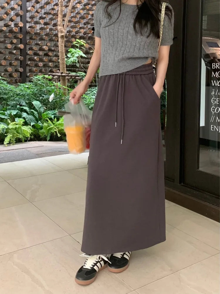 High-Waist Straight Skirt