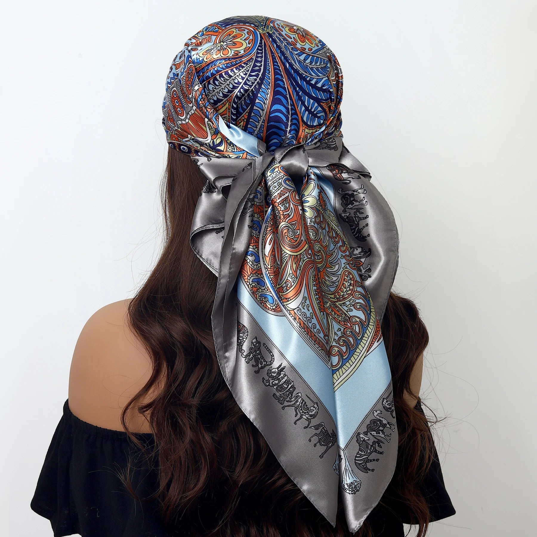 Leopard Silk Square Scarf