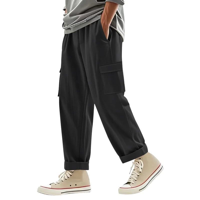 Men's Linen Multi-Pocket Pants