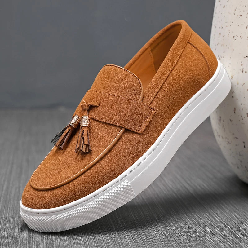 Suede Tassel Loafers