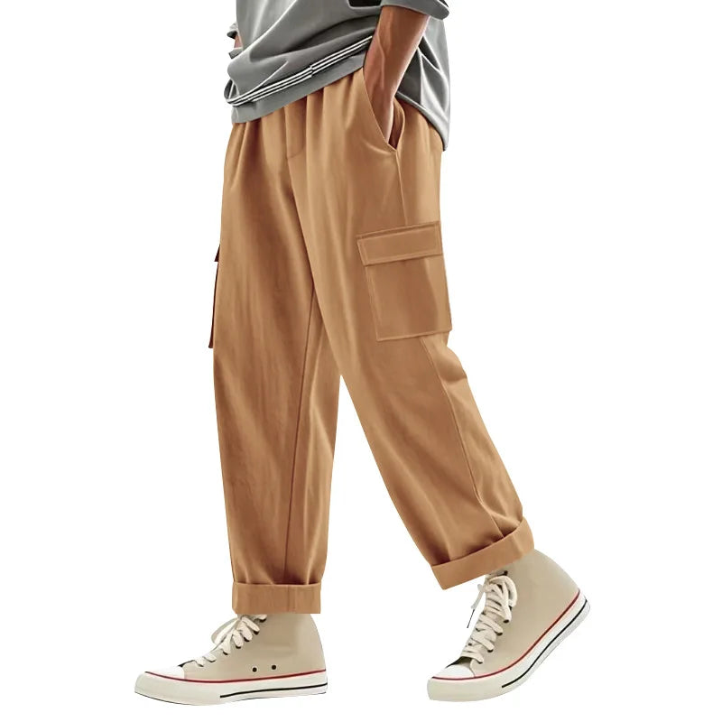 Men's Linen Multi-Pocket Pants