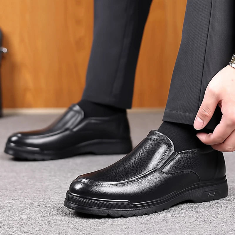 Leather Slip-On Oxfords