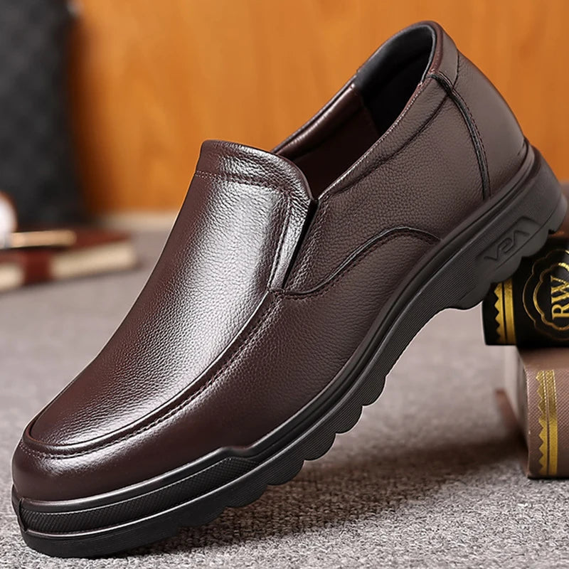Leather Slip-On Oxfords