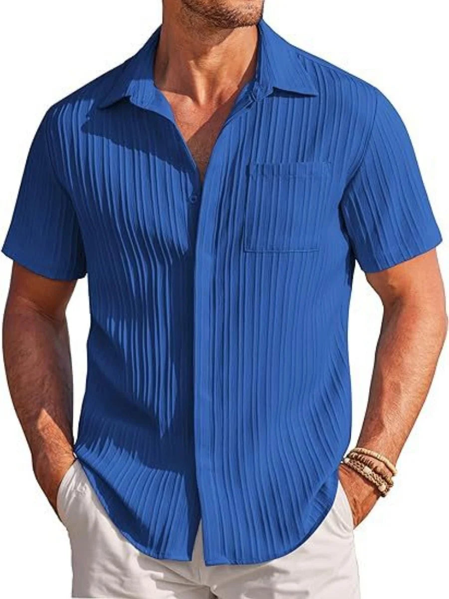 Men's Striped Short Sleeve Shirt
