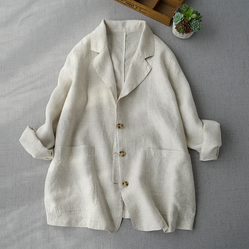 Linen Long Cardigan