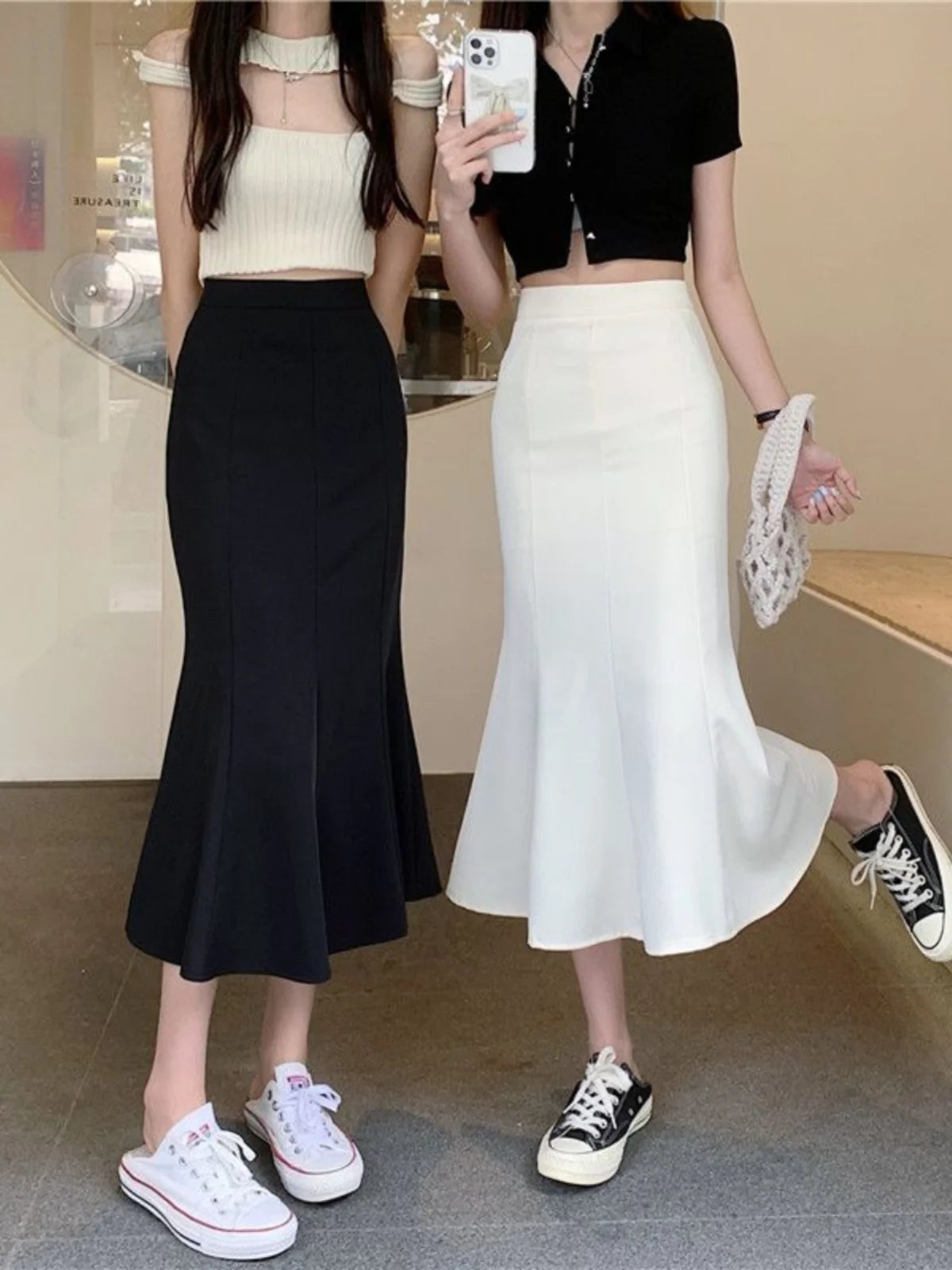 Plus Size Fishtail Skirt