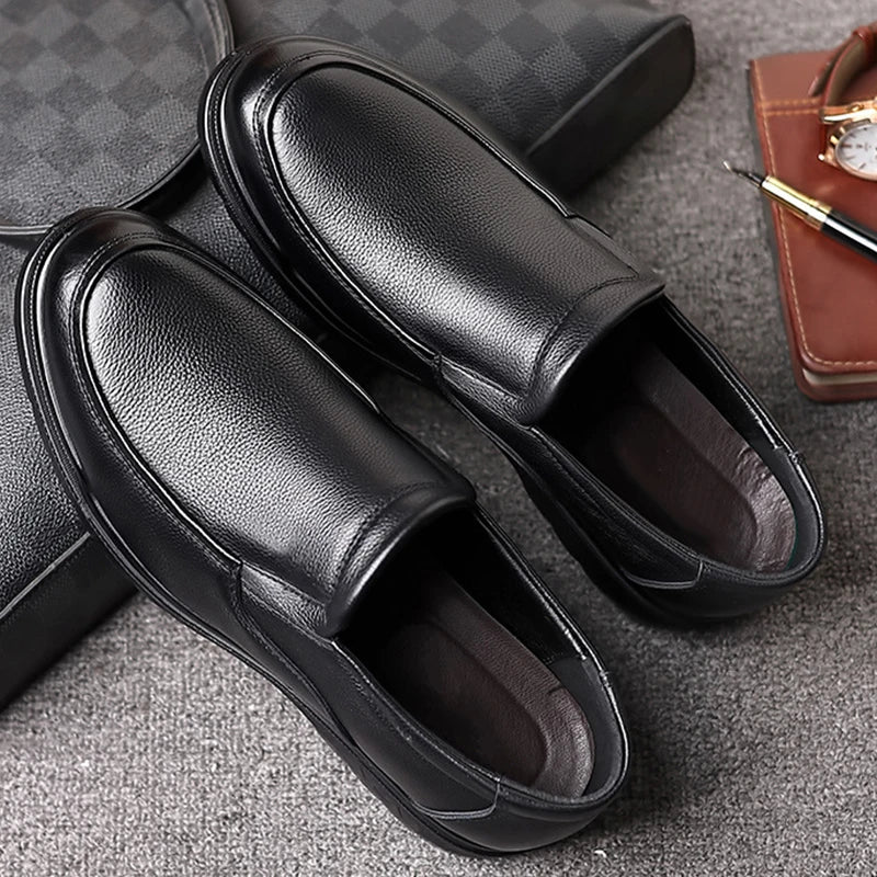 Leather Slip-On Oxfords