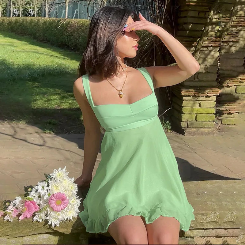 Elegant Cutout Ruffle Dress