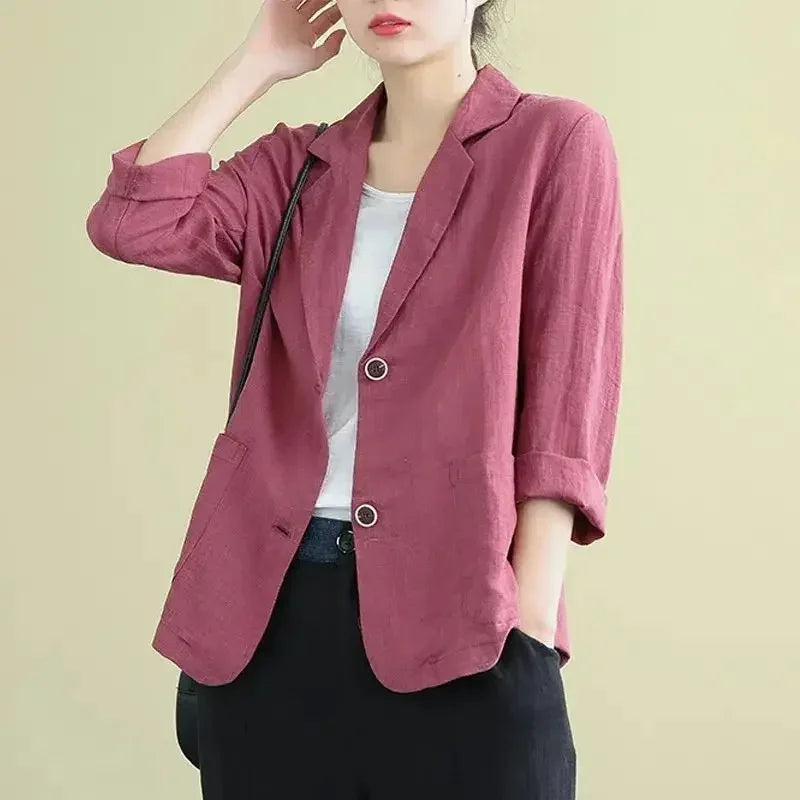 Cotton Linen Blazer