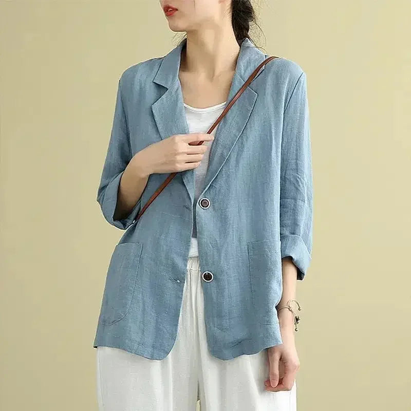Cotton Linen Blazer