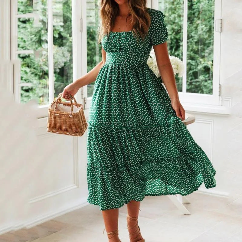 Vintage Floral Maxi Dress