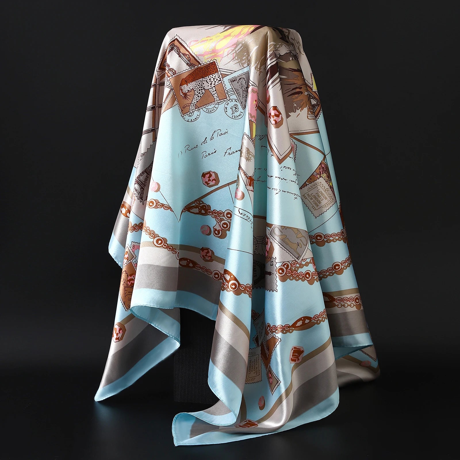 Leopard Silk Square Scarf