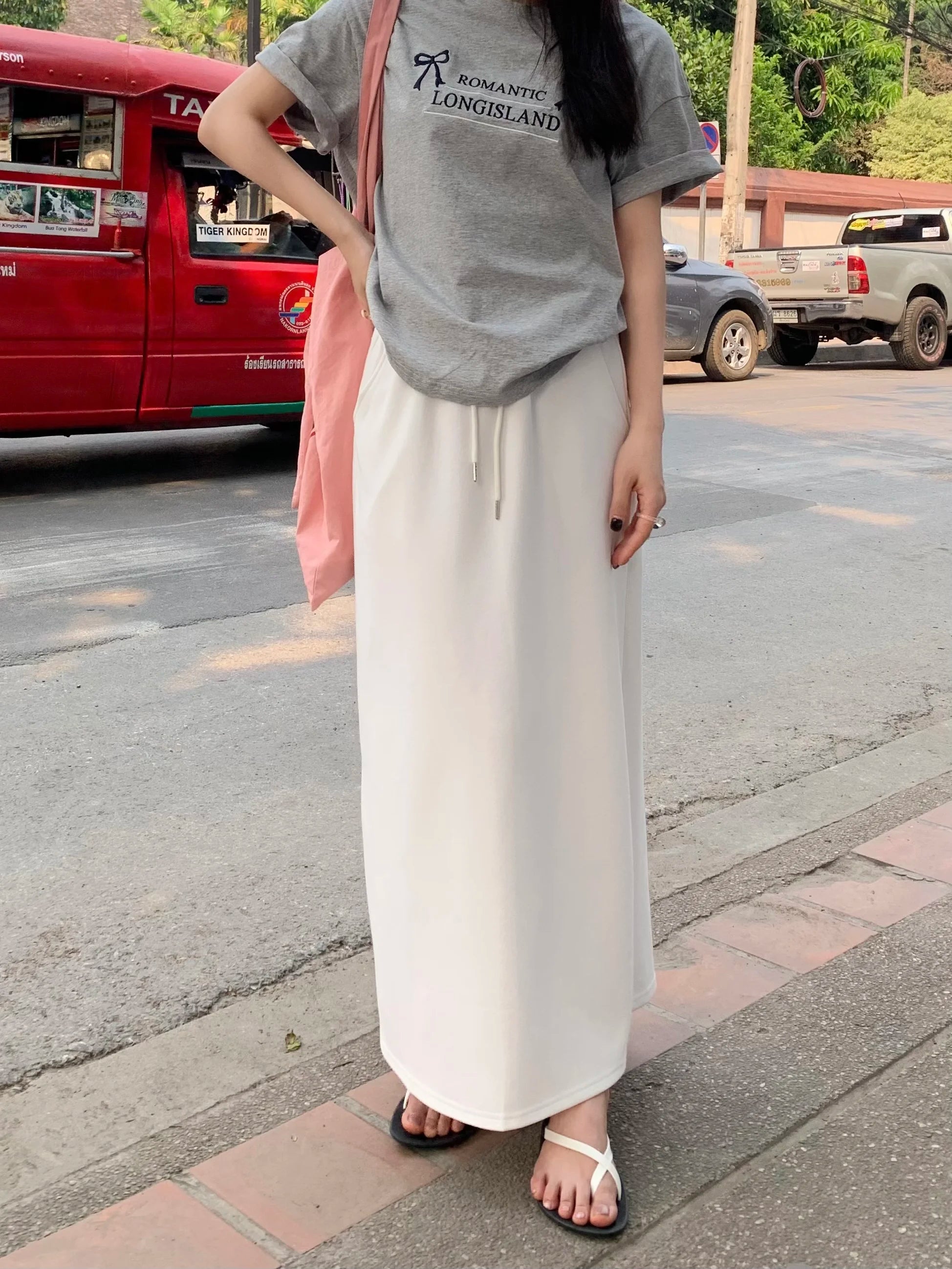 High-Waist Straight Skirt