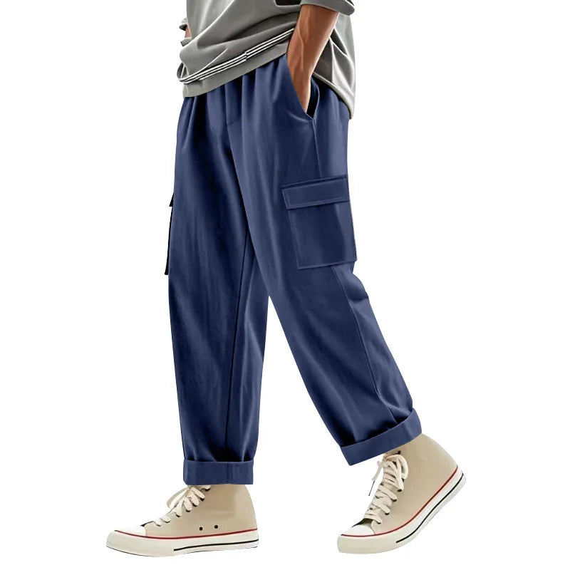 Men's Linen Multi-Pocket Pants