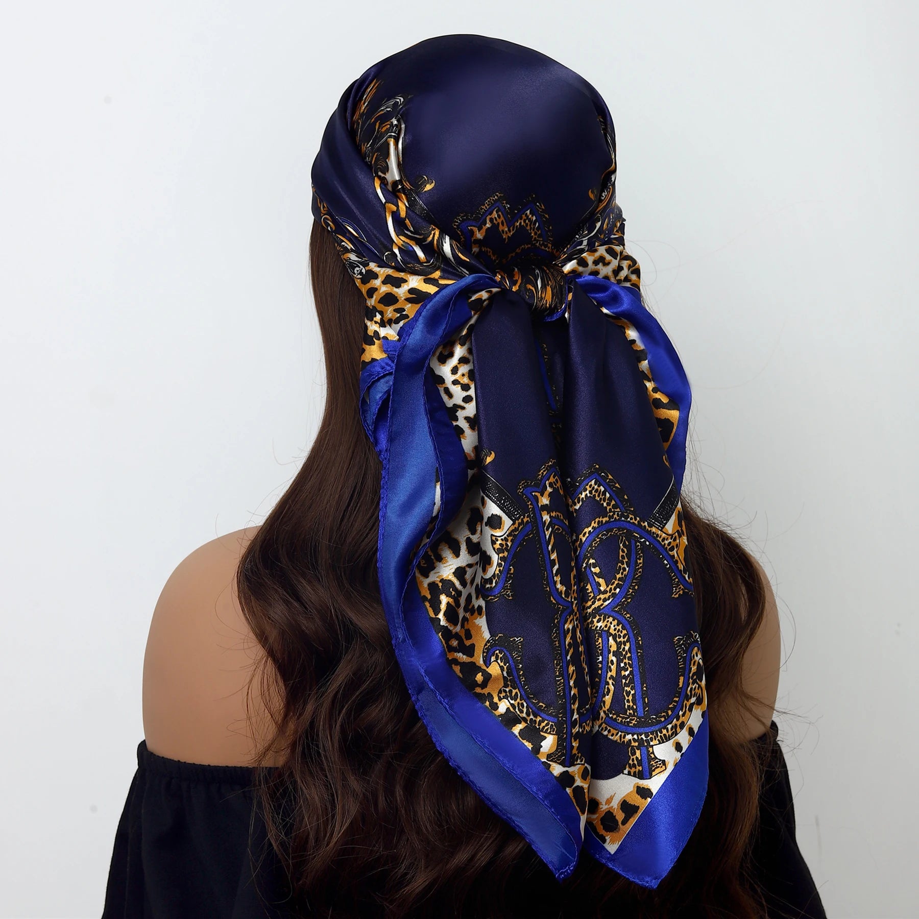 Leopard Silk Square Scarf