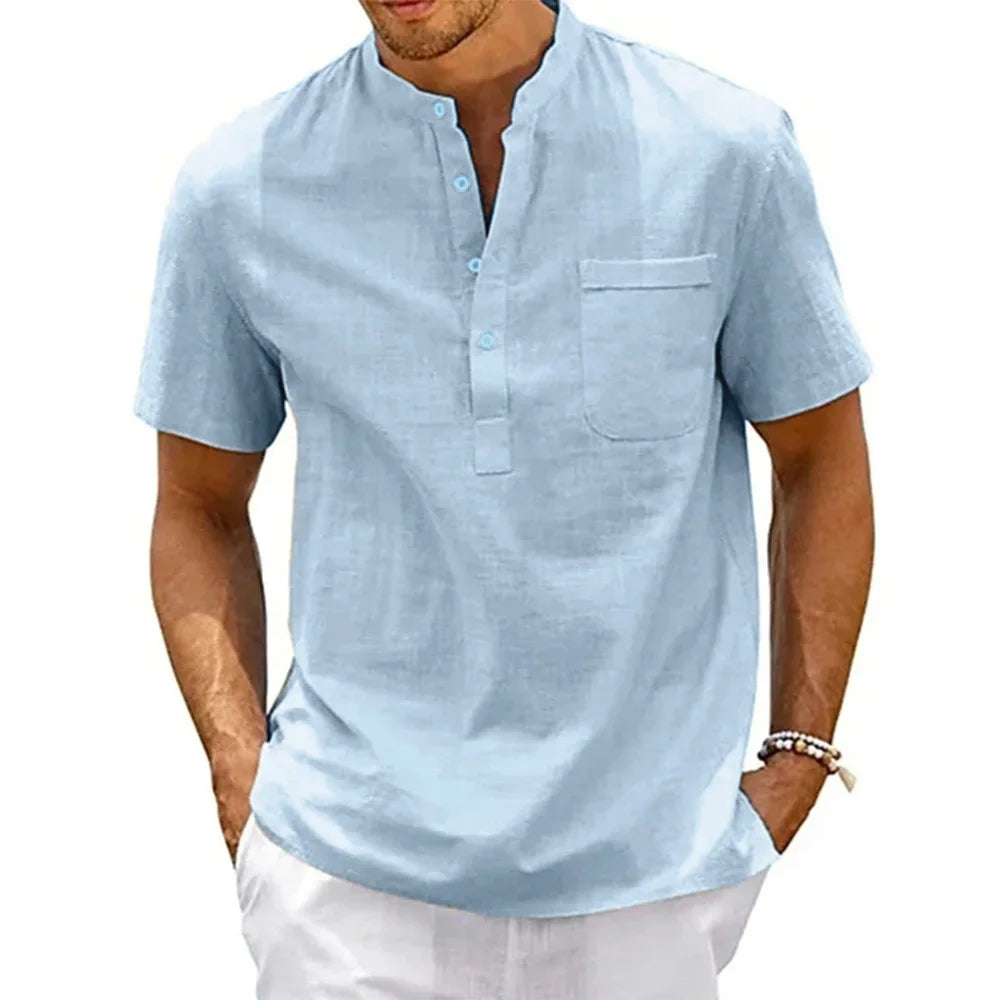 Linen Henley Tee