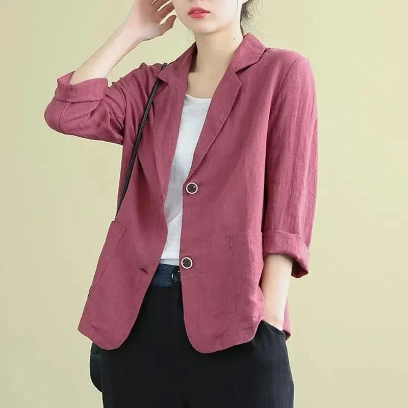 Cotton Linen Blazer