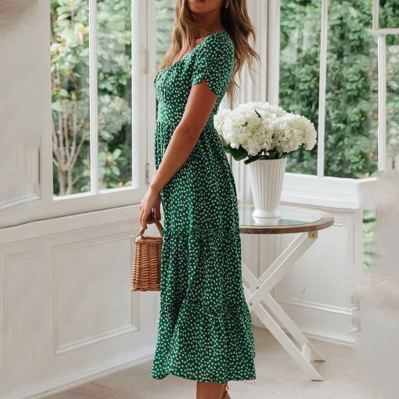 Vintage Floral Maxi Dress