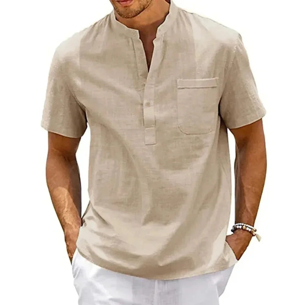 Linen Henley Tee