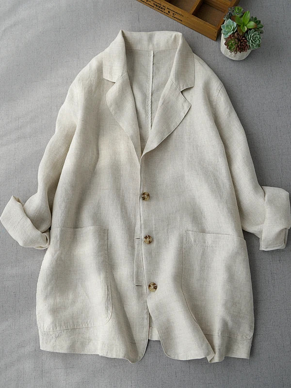 Linen Long Cardigan
