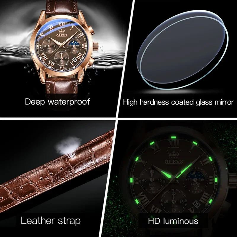 Stainless Steel Multifunction Watch