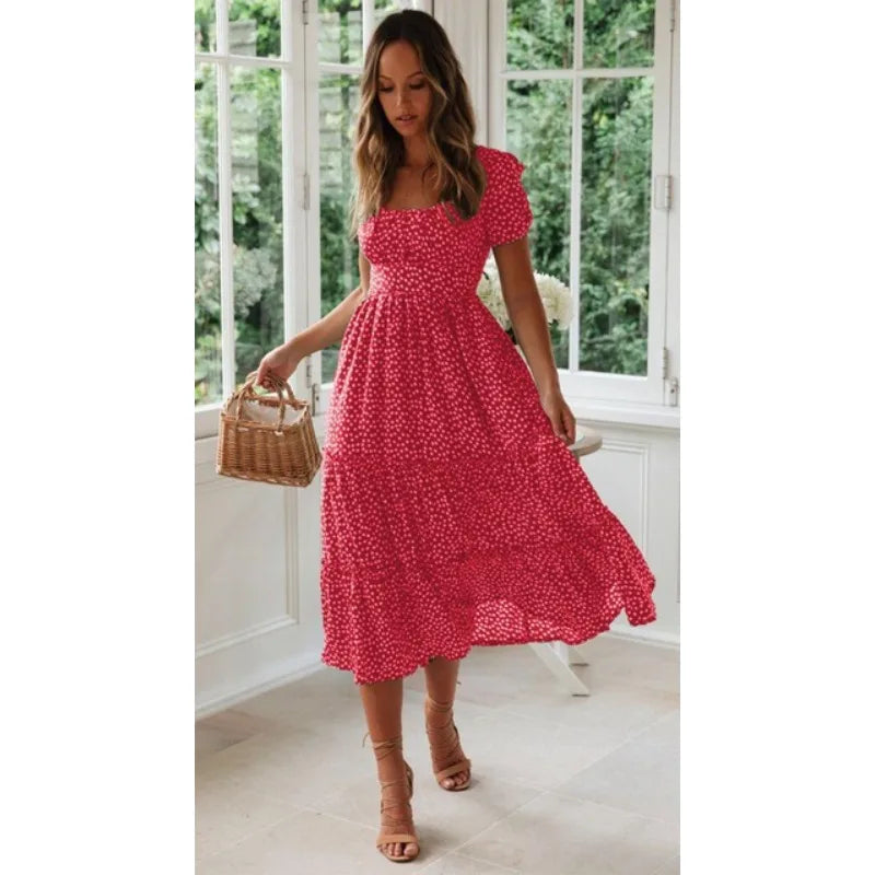 Vintage Floral Maxi Dress