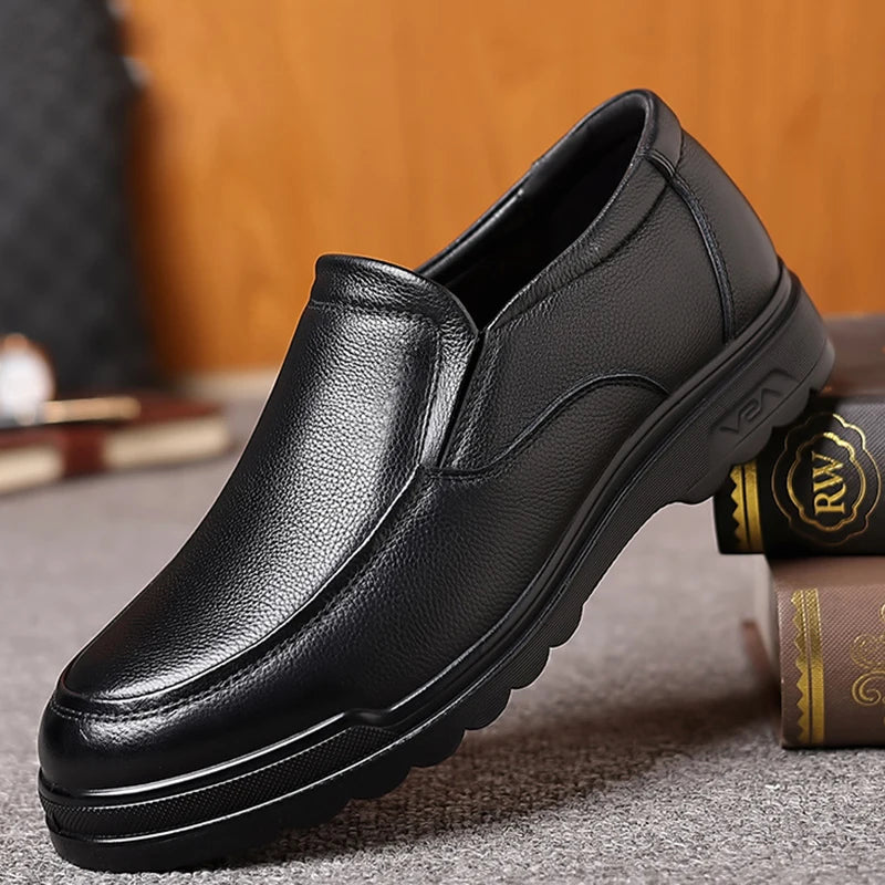 Leather Slip-On Oxfords