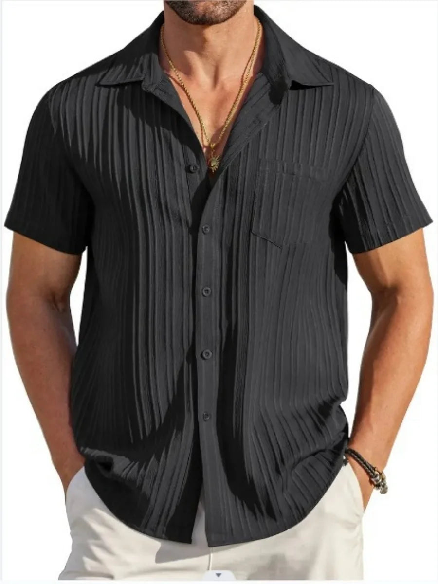 Men's Striped Short Sleeve Shirt