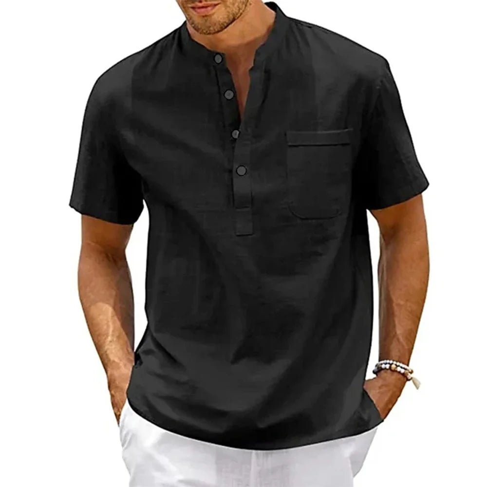 Linen Henley Tee